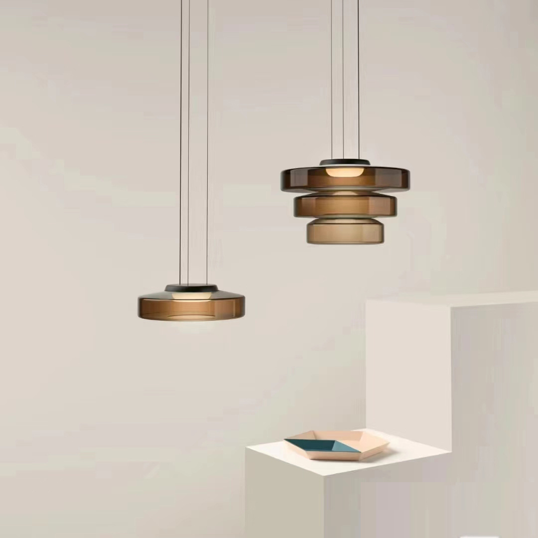 Minimalist Nordic 3 Layer Glass Mix Pendant Light