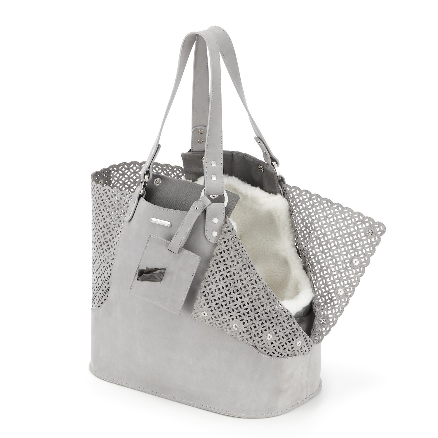 Elva Dog Carrier & Personal Bag - Light Grey