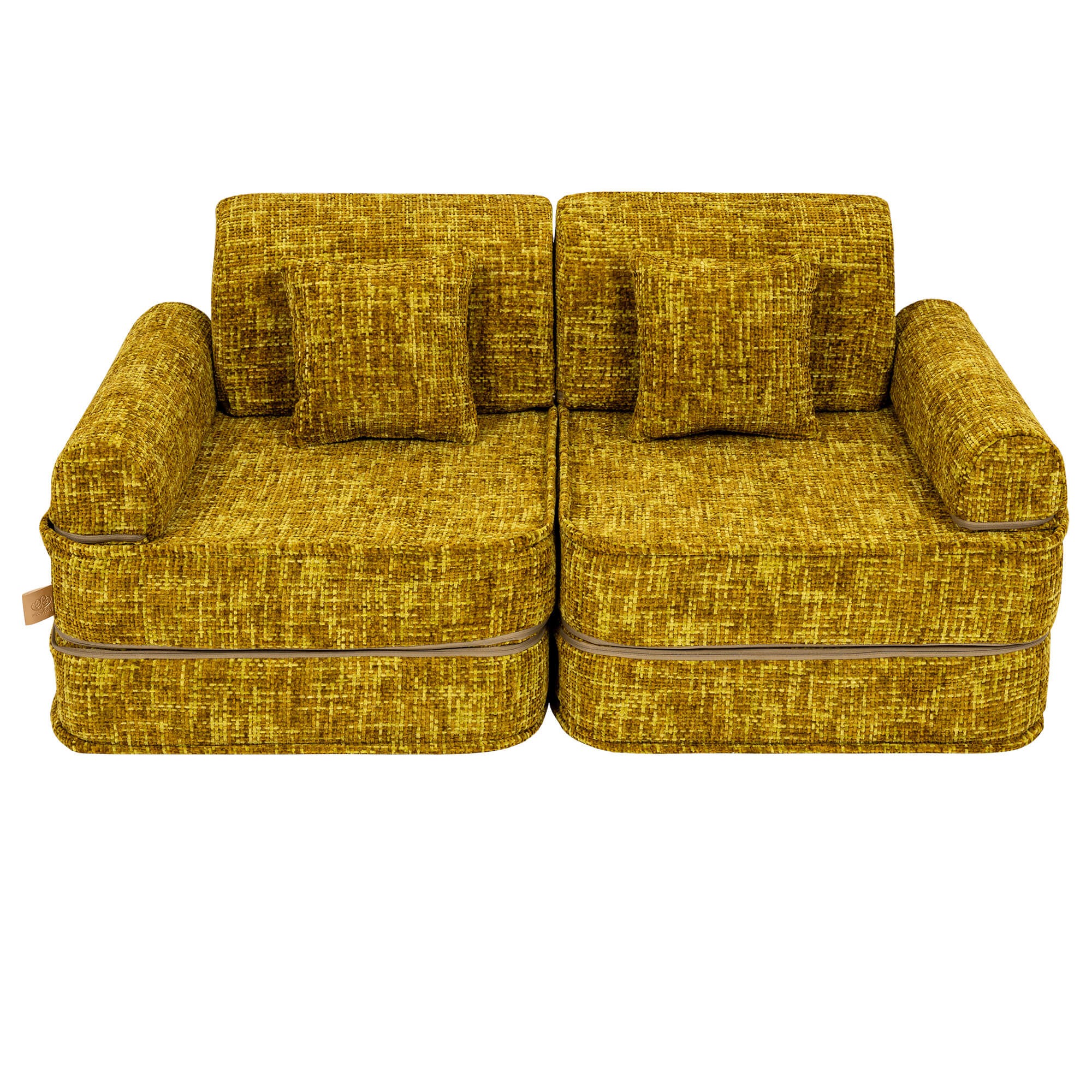 Medium Modular Sofa for Kids - Tangle Honey Mustard