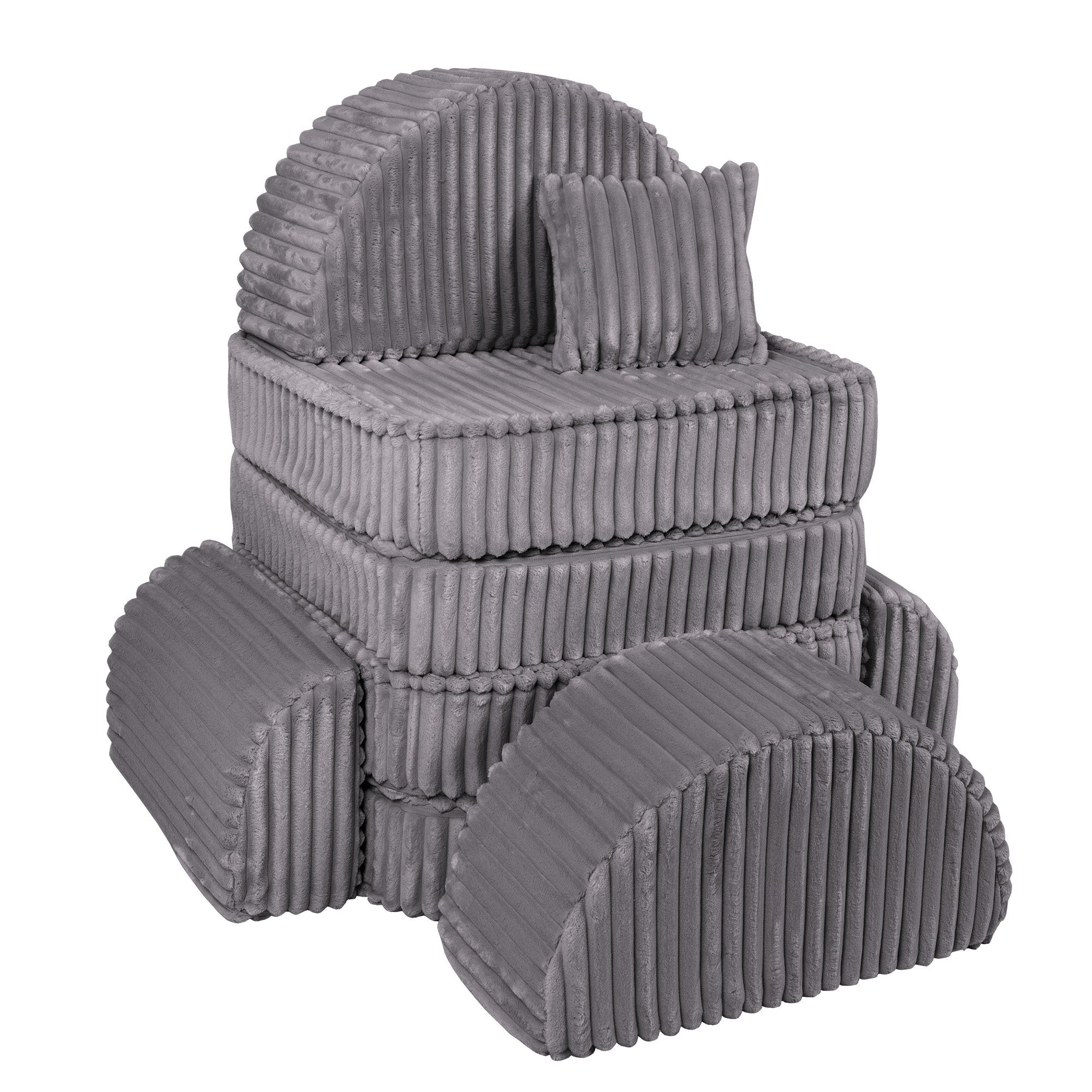 Medium Modular Sofa for Kids - Churros Jurassic Grey Plus