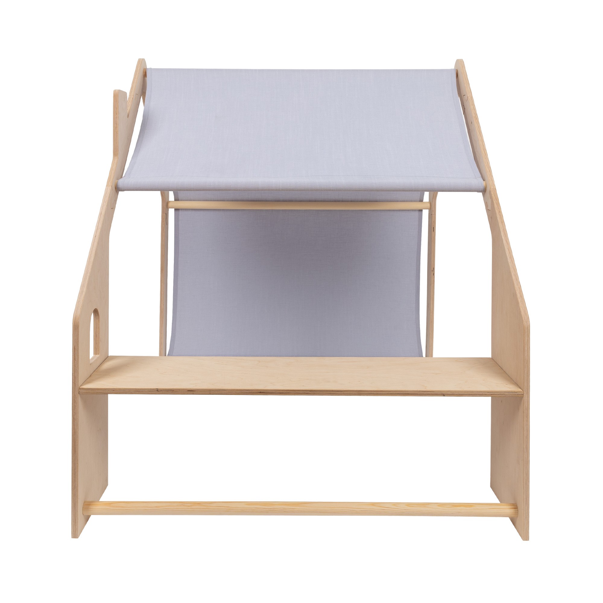 MeowBaby® White Wooden House for Kids - Blue Roof