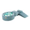 MeowBaby® Playset with Ball Pit - Turquoise, Mint & White Pearl