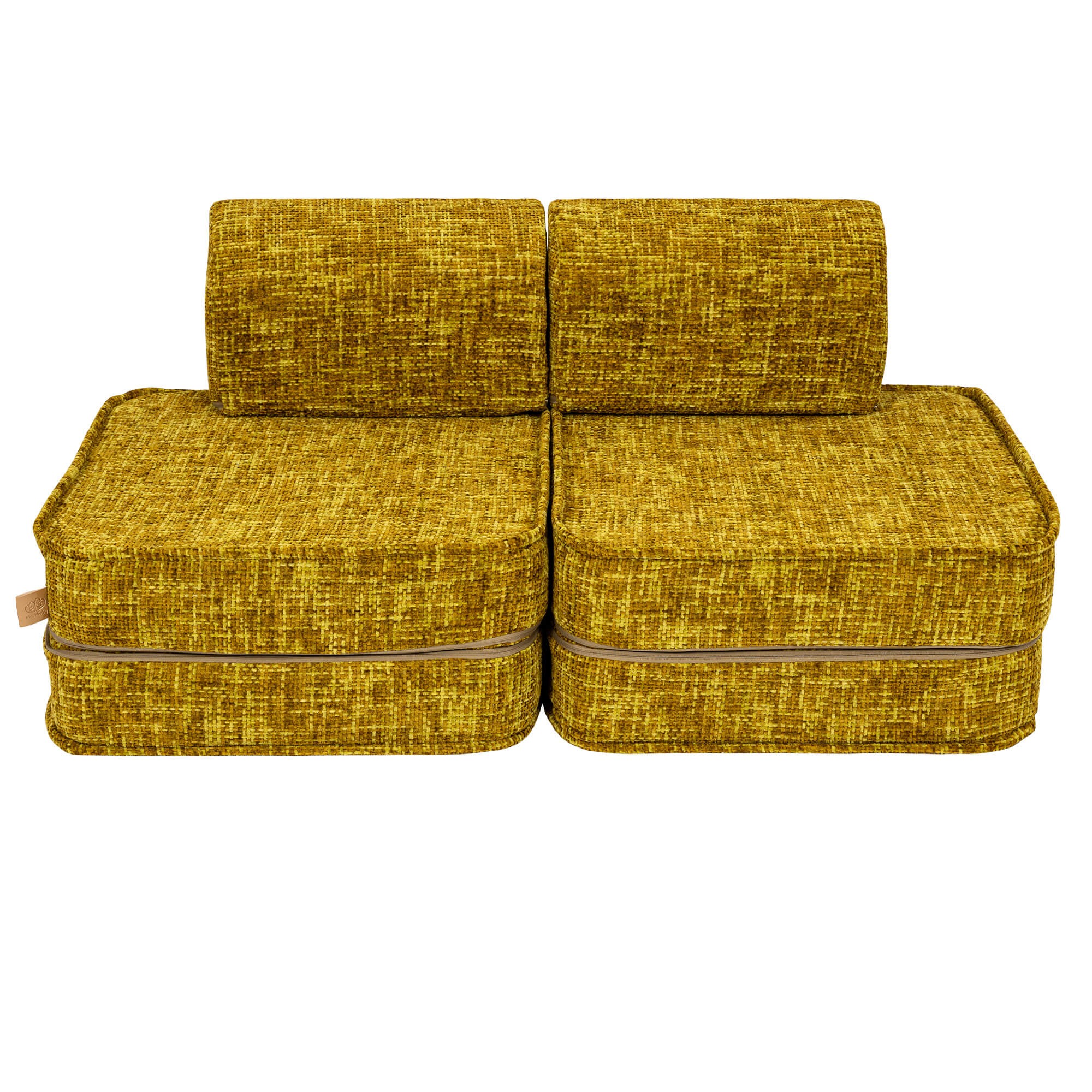 Small Modular Sofa for Kids - Tangle Honey Mustard