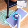 Cleanyx - Mini Cloth Cleaning Mop, 360° Rotating Multipurpose Mop, Clamp System for Cloth Changing, Compatible with Towels or Disposable Wipes