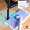 Cleanyx - Mini Cloth Cleaning Mop, 360° Rotating Multipurpose Mop, Clamp System for Cloth Changing, Compatible with Towels or Disposable Wipes
