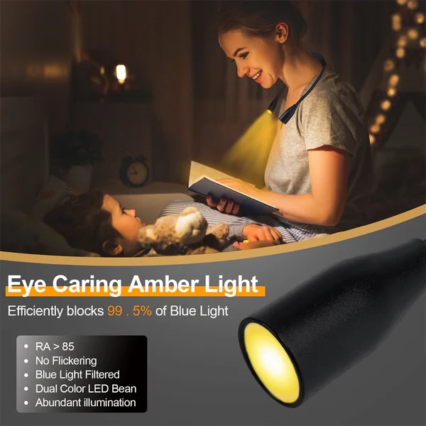 Lumeo - LED Neck Lamp, USB Rechargeable, 3 Light Colours, Stepless Dimming, Flexible & Portable