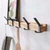 Nordy - Wall-Mounted Coat Rack with Movable Double Hooks, Scandinavian Quality & Space-Saving
