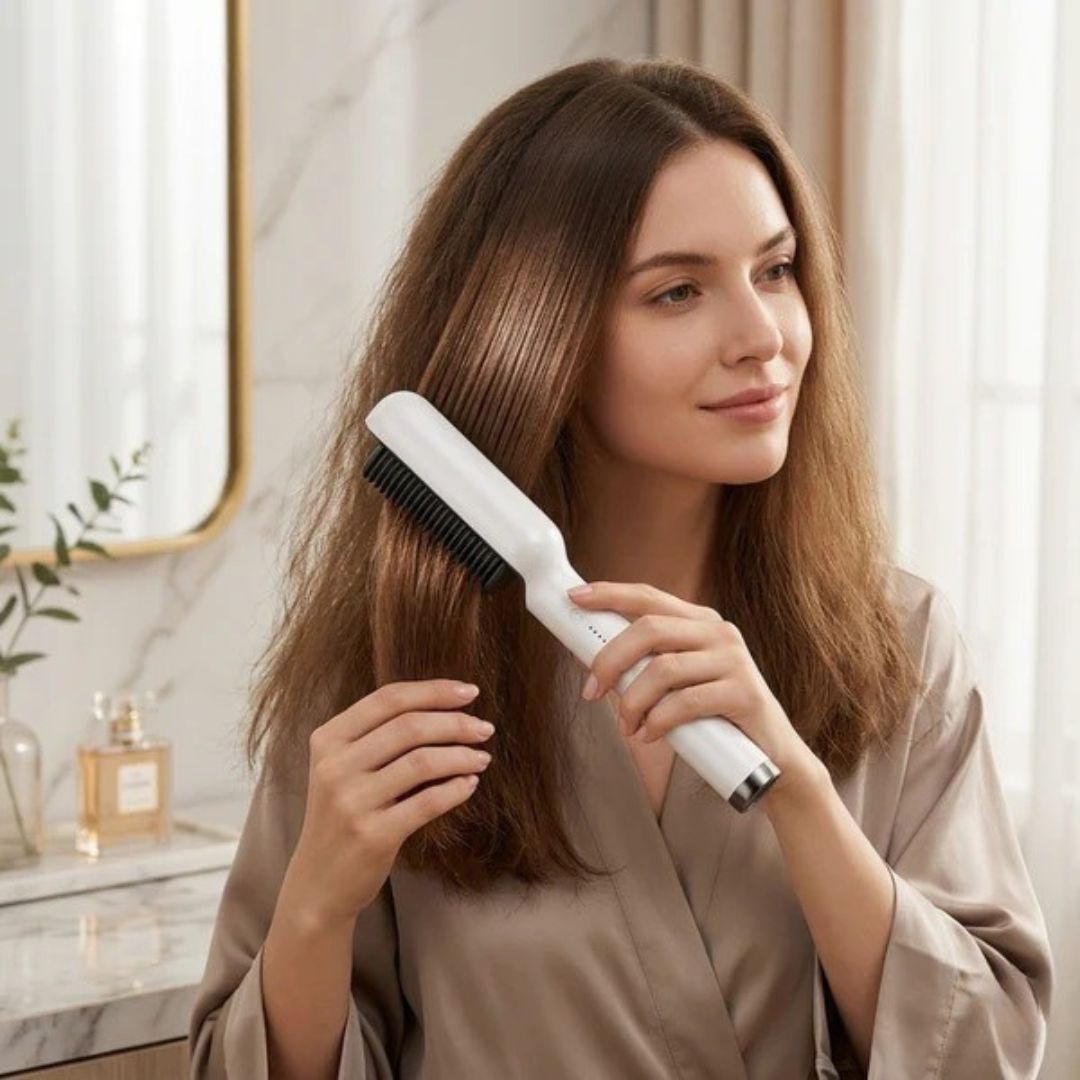 Prolook - Professional Hair Straightener & Styler Comb Brush, 5 Heat Levels, Suitable for All Hairstyles