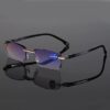Visio - Smart Reading Glasses, Progressive Lenses, Ultra-Lightweight & Blue Light Filter, For Near & Far Vision, Titanium Frame TR90