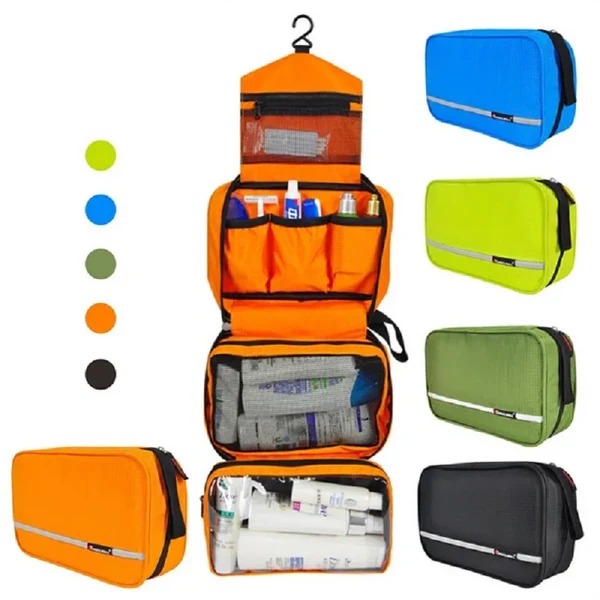 Voyagior - Light Waterproof Travel Bag Unisex, Toiletry Cosmetic Bag, Robust Design & Large Storage Space