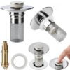 Drainshield - Anti-Clog Sink Stopper, Sink Plug Hair Catcher, Bathtub Drain Protector, Removable Stainless Steel Strainer Basket
