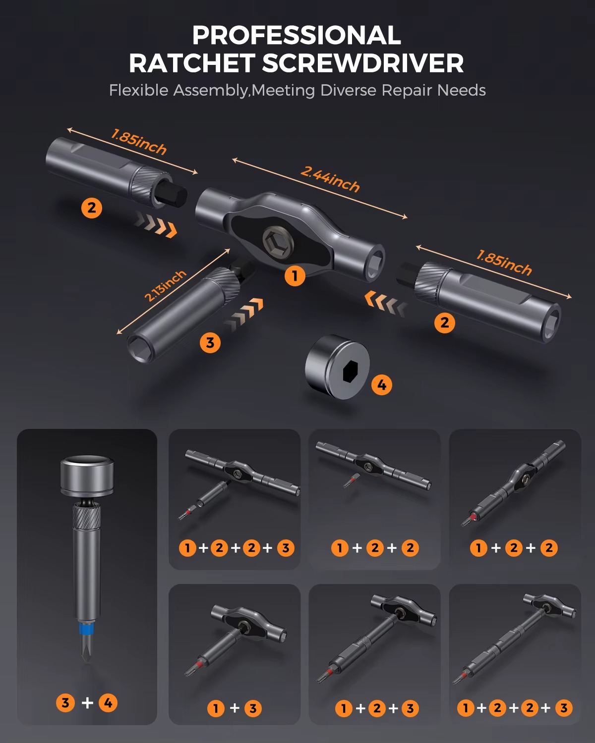 Progrip - 74 in 1 Magnetic Screwdriver Set, Multifunctional Efficient Design, Compact & Portable - Image 3