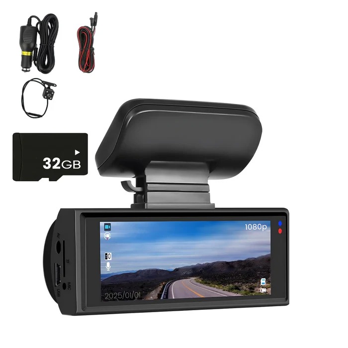LENSORA Front & Rear Dashcam, Full HD Recording 1080P, Night Vision,  Wide Angle, 24 Hour Monitoring